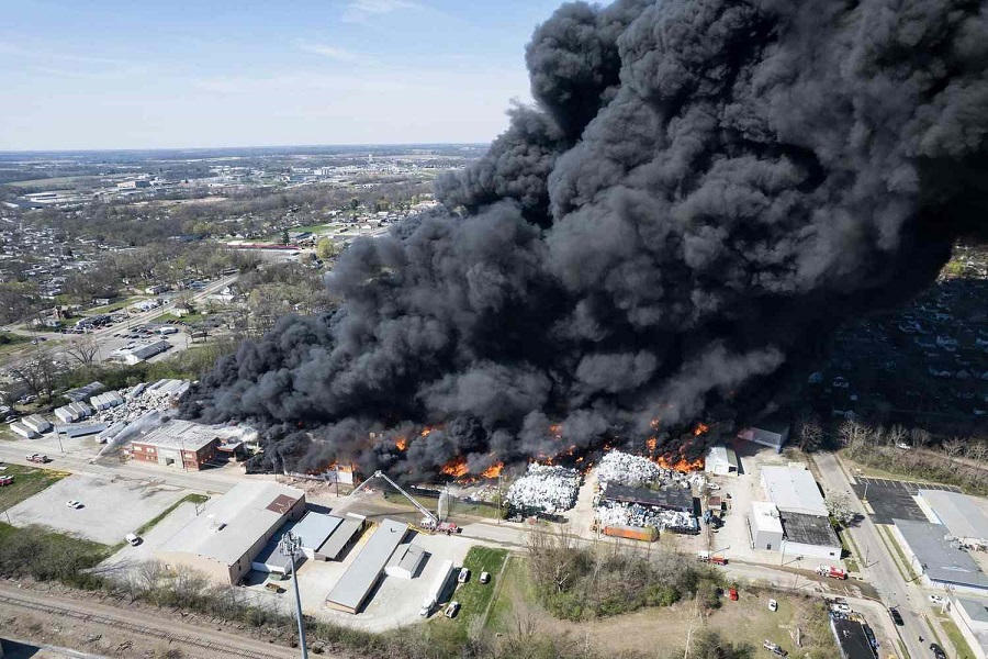 Indiana Has Evacuation Orders Due To Fire on Recycling Plant