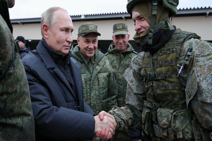 President Vladimir Putin  Visits Military Personnel Amidst War With Ukraine